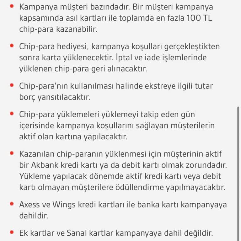 Chip Para Kampanyasında Eksik Yükleme Sorunu