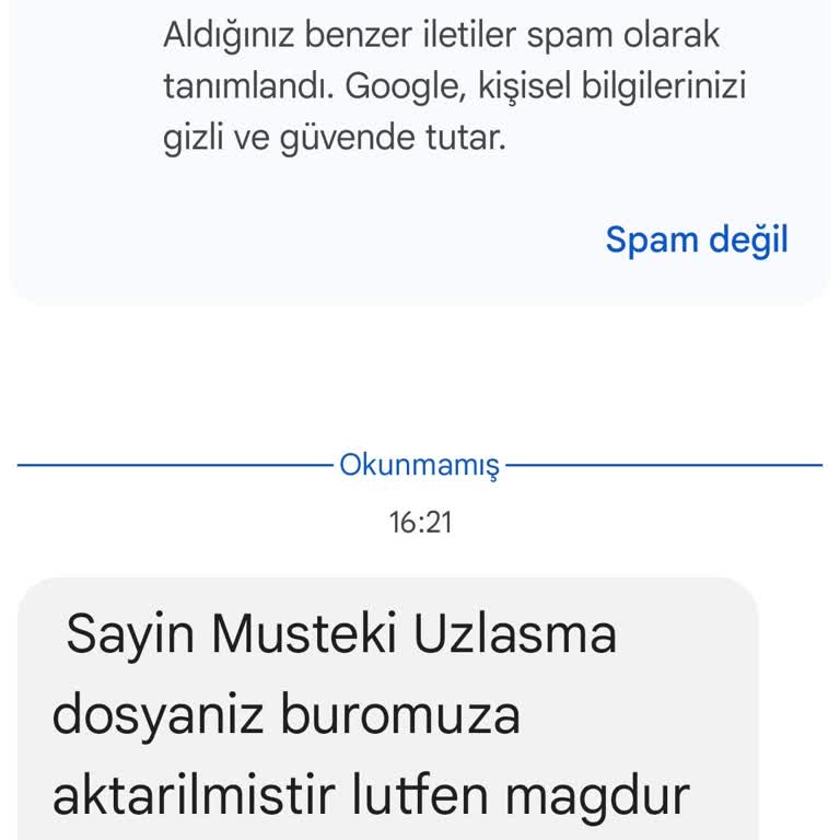 T. Uzlaşma (SMS) Şikayeti