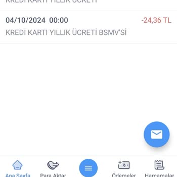 Yıllık Kart Aidatı İadesi Talebi