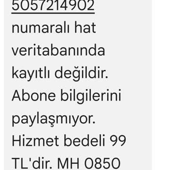 Bilinmeyen Numara Sorgulamada Gizli Ücretlendirme Şikayeti