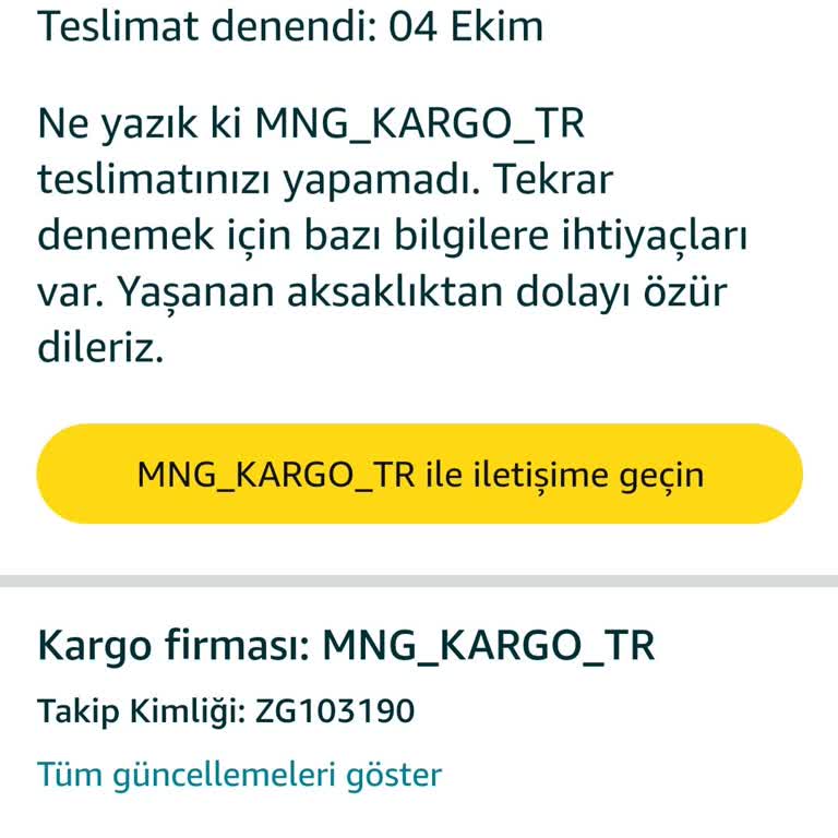 Teslimat Gecikmesi ve Müşteri Hizmetleri Sorunu