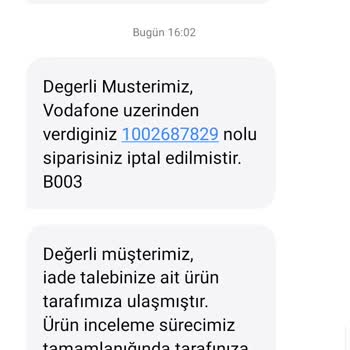 Vodafone Cihaz Siparişi İptal Edildi