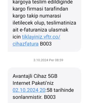 Vodafone Cihaz Siparişi İptal Edildi