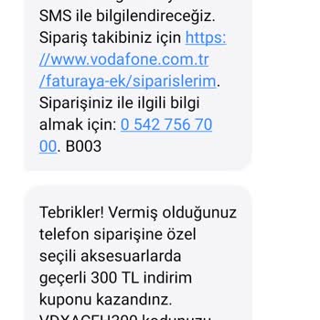 Vodafone Cihaz Siparişi İptal Edildi
