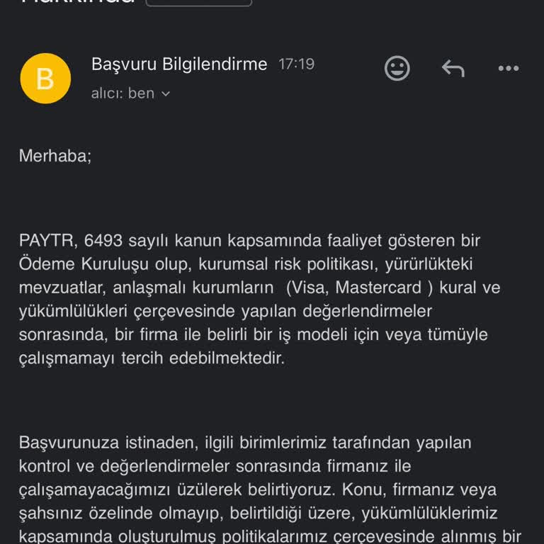 Sanal Pos Talebinde Anlamsız Red