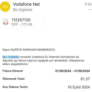 Vodafone'dan Bitmeyen Faturalar ve İptal Sorunu