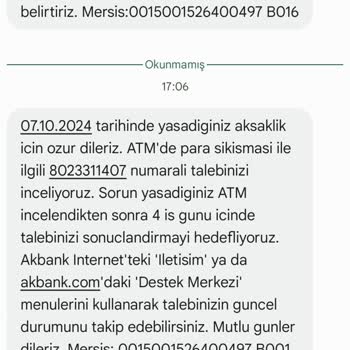 ATM Para Sıkışması ve Müşteri Hizmetleri Sorunu