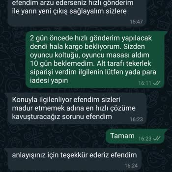 Kargo Sorunu ve İlgisizlikle Karşılaşan Müşteri