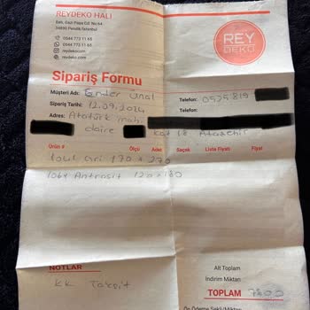 Reydeko Halı'dan İade Edilmeyen Ödeme Kabusu