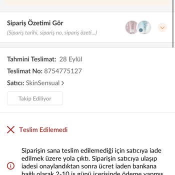 Teslim Edilemeyen Sipariş ve İletişim Sorunları