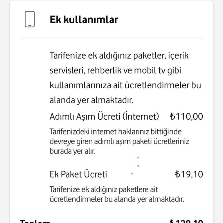 Vodafone Fatura Üzerindeki Ek Ücret Sorunu!