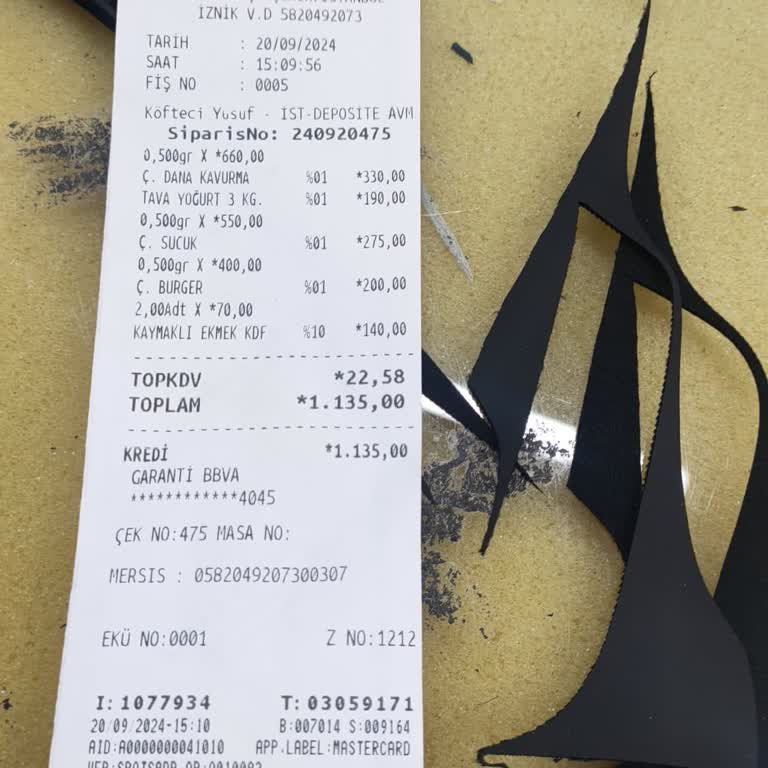 Köfteci Yusuf'tan Aldığım Siparişin İadesi Yapılmadı