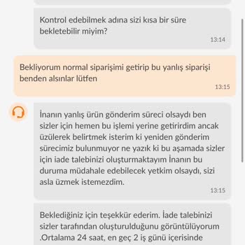 Yanlış Sipariş ve İade Sorunu