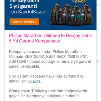 PHILIPS Ev Aletleri Elektrikli Süpürge Garanti Sorunu!