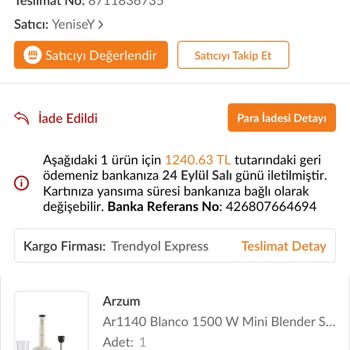 Yanlış İade Kodu Karışıklığı ve Trendyol'un İlgisizliği