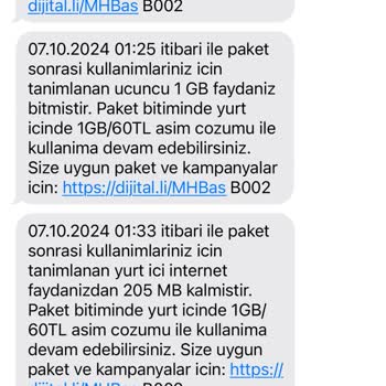 Gece Saatlerinde Haksız İnternet Paket Aşımı ve Ücretlendirme