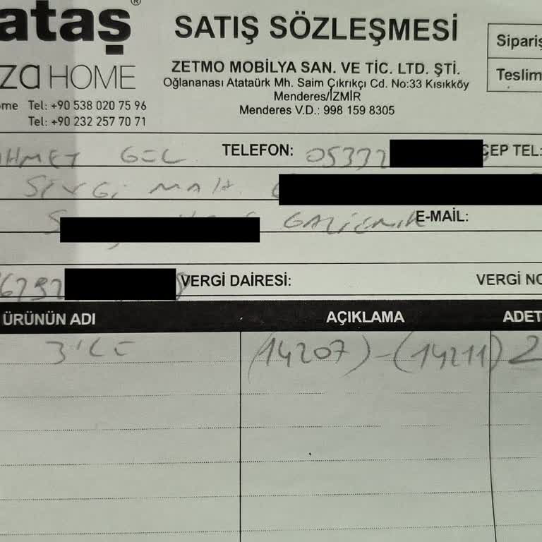 Enza Mobilya'da Bilgi Alamama ve Hayal Kırıklığı