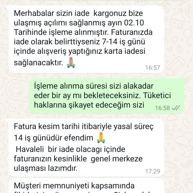 Manuka Giyim'de İade Sürecinde Yaşanan Sorunlar