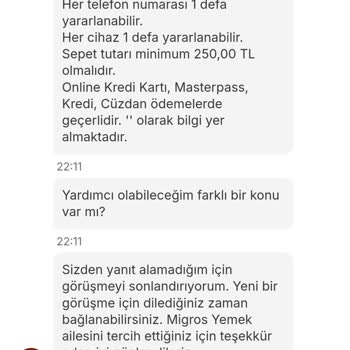 Migros Müşteri Hizmetleri ile İletişim Sorunu