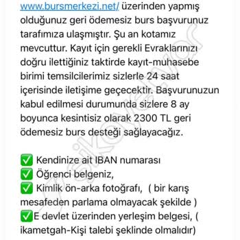 Burs Başvurusunda Kimlik Bilgilerimin Kötüye Kullanılmasından Endişeliyim