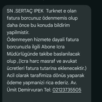İade Edilen Modem İçin Haksız İcra Tehdidi