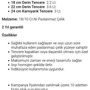 Karaca Züccaciye Emirgan Çelik Tencere Seti Cam Kapak Patlama Sorunu