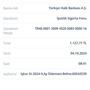 İşsizlik Ödeneği Hakkında Bilgi Talebi