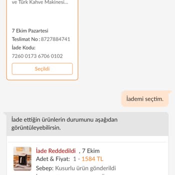 Kusurlu Kahve Makinesi İadesi Reddedildi, Çözüm Yok