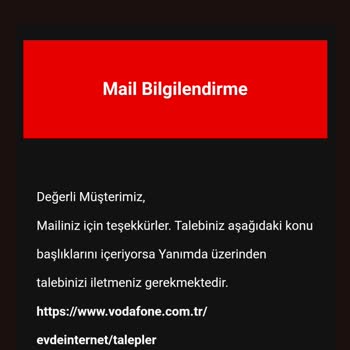 Vodafone Ev İnterneti Sorunu ve İade Talebi