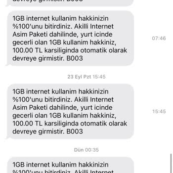 Haksız İnternet Aşım Paketleri ve Ek Ücretler