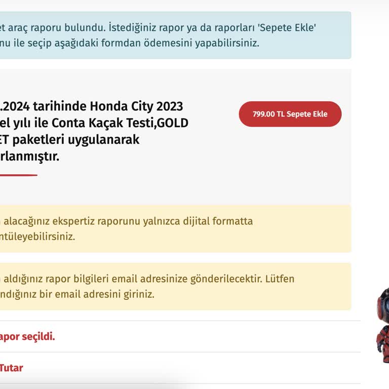 Oto Rapor'da Ücretli Ekspertiz Raporu Hayal Kırıklığı