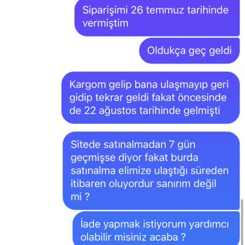 Geciken İade Süreci ve İletişim Sorunları