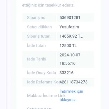 Yanlış İade Tutarı ve Taksit Sorunu