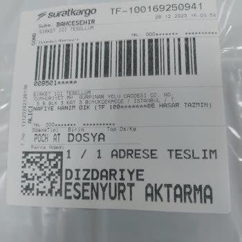 Sürat Kargo ile Yaşanan Büyük Mağduriyet