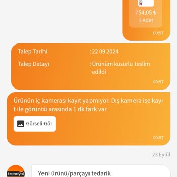 Kamera Kaydı Sorunu ve İade Engeli