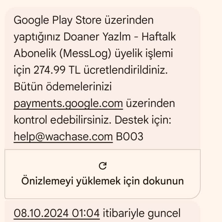 Beklenmedik Üyelik ve Çözüm Talebi