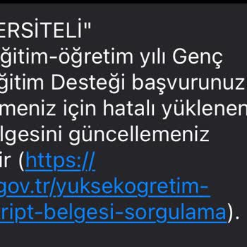 Burs Başvurusunda Evrak Güncelleme Sorunu