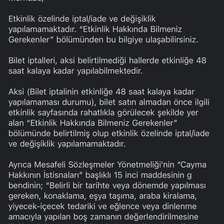 Sagopa Kajmer Konseri Bilet İptali ve Ücret İadesi Sorunu