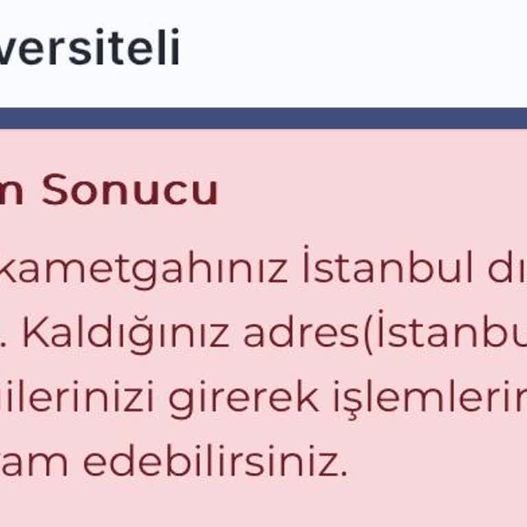 İBB Burs Başvurusunda İkametgah Sorunu