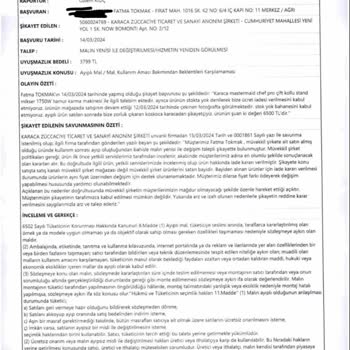 Karaca'dan Ürün İadesi ve Müşteri Hizmetleri Sorunu