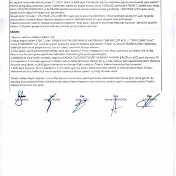 Karaca'dan Ürün İadesi ve Müşteri Hizmetleri Sorunu