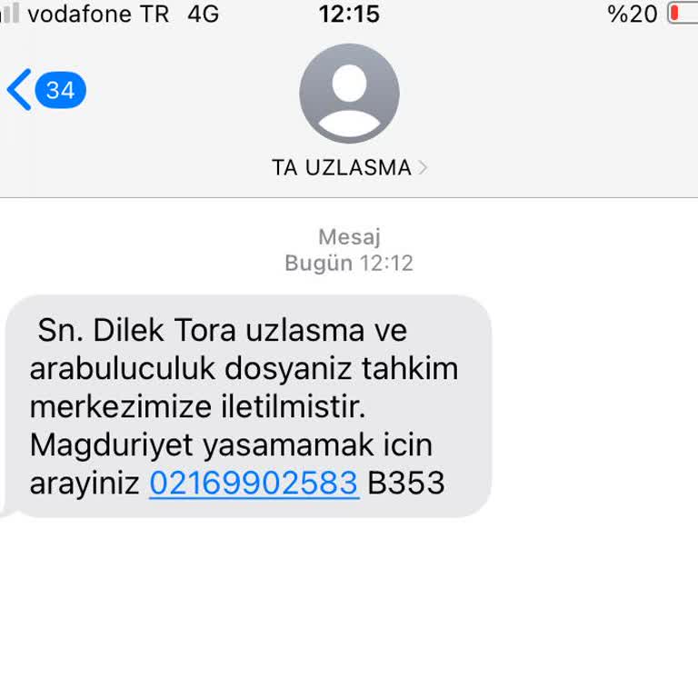 Sahte Hukuk Bürosu Adına Gönderilen Yanıltıcı Mesaj