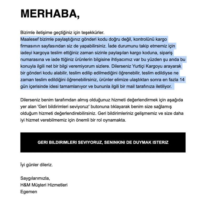 Kayıp Kargo ve Ulaşılamayan Şube Sorunu