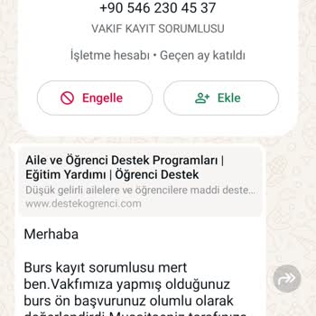 Burs Başvurusunda Yaşanan Güven Sorunu