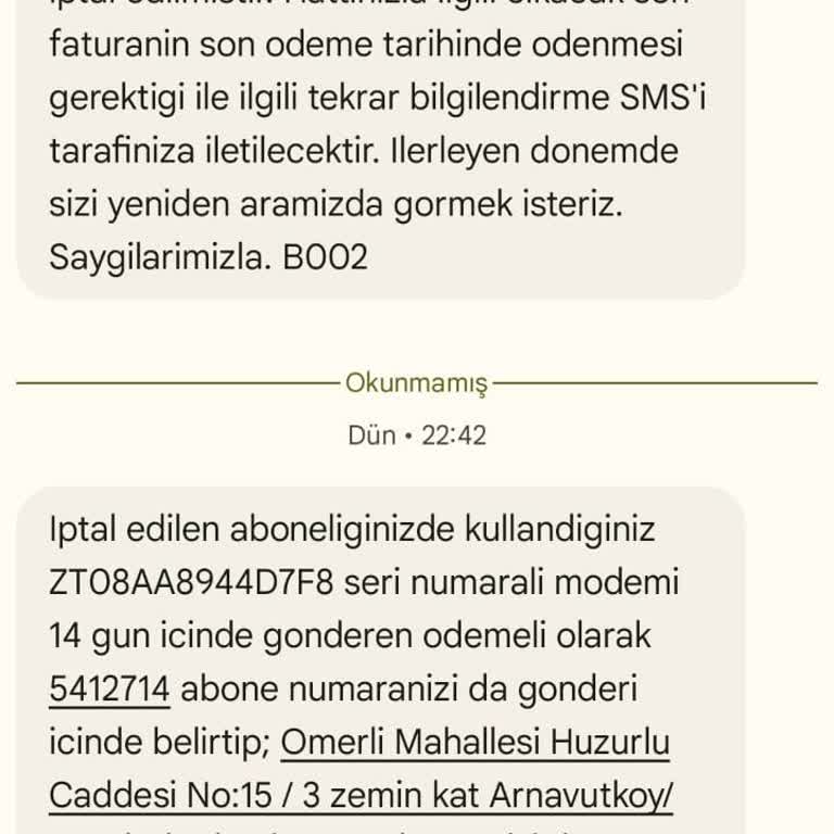 Millenicom Modem İadesi ve Kargo Ücreti Sorunu