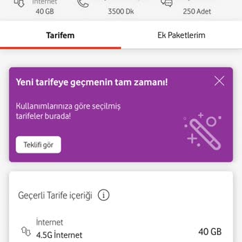 Vodafone Paket Yükseltme Sorunu