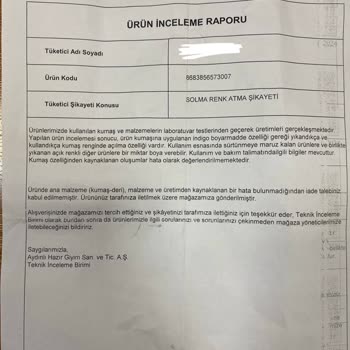 Pierre Cardin'den Aldığım Pantolonun Renk Solması Sorunu
