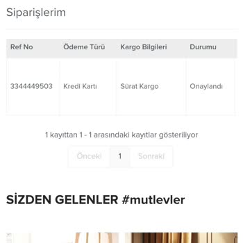 Sipariş Verilen Dolap Nerede?