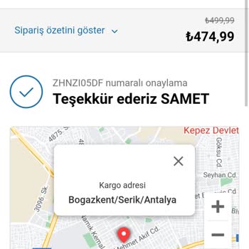 Sipariş İletişim Sorunu ve Para İadesi Problemi