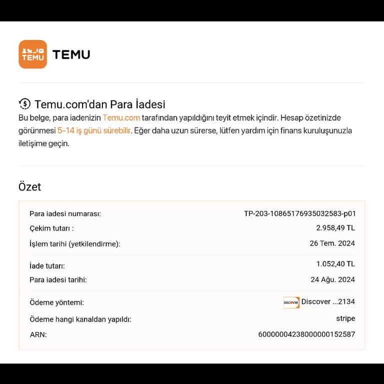 Ziraat Bankası'ndan Temu Para İadesi Çilesi
